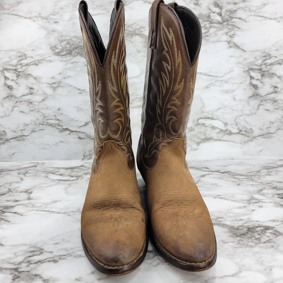 Laredo Kadi Distressed Brown Cowgirl Cowboy Boots 5742 - Picture 4 of 7